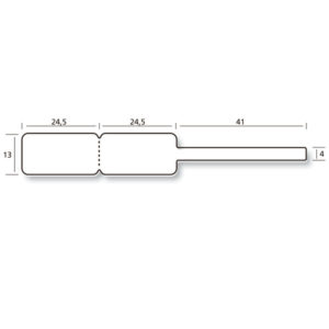 Etiqueta con tira 13x24