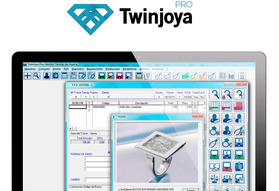 twinjoya bann - Software de gestión de Joyería